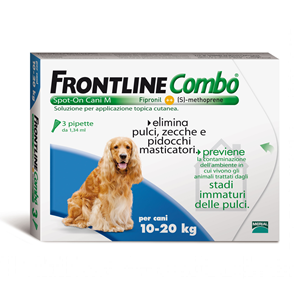  FRONTLINE COMBO CANI 10-20KG   3 PIPETTE, Antiparassitari, Farmaci Veterinari, 