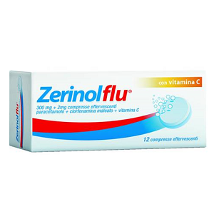  ZERINOLFLU</BR> 12 COMPRESSE EFFERVESCENTI </BR>  , Farmaci da Banco, Influenza e Febbre, Prevenzione invernale, Raffreddore e Naso chiuso, 