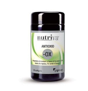  NUTRIVA </br>ANTIOXID-OX  30 capsule softgel, Acido alfa-lipoico, Antiossidanti e Omega 3, Benessere muscolo-articolare, Coenzima Q10, Integratori e parafarmaci fitoterapici, Sport e attività fisica, 