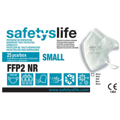  MASCHERINA FFP2 SAFETYSLIFE BIANCA BAMBINO- 1 PEZZO, Fornitura DPI, Igiene e Sicurezza, Mascherine di protezione faciale, PREVENZIONE COVID, 
